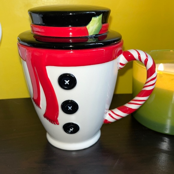 Hallmark Snowman Mug with top hat lid - Picture 1 of 6